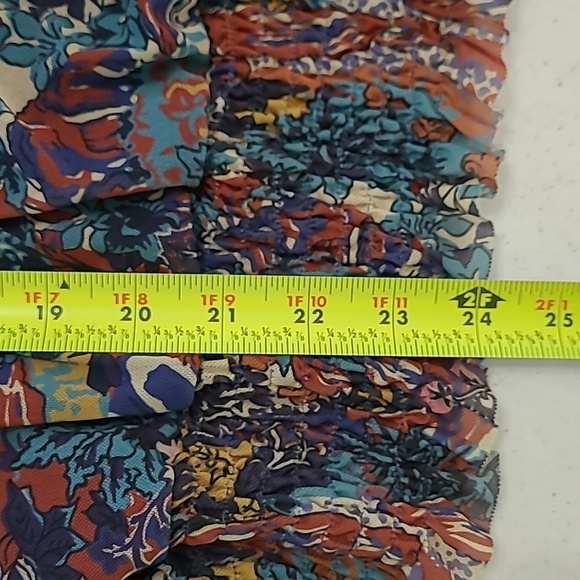 Anthropologie Multicolor Ines Smocked Surplice Top size Large - Picture 6 of 7